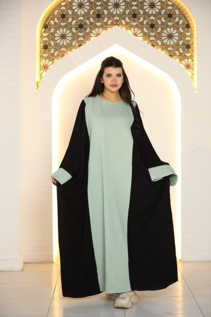 عبايه وان سايز كريب سعودي